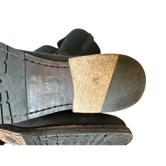 Frye Women's Melissa Button Tall Boots US 8B Shearling Lined Brown Leather - Picture 14 of 15